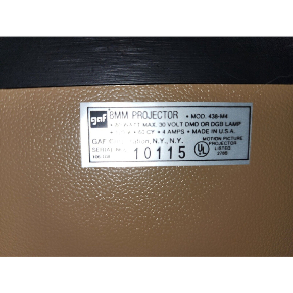 Vintage GAF 2488 6251-102 Dual 8 Automatic movie projector - Picture 6 of 9